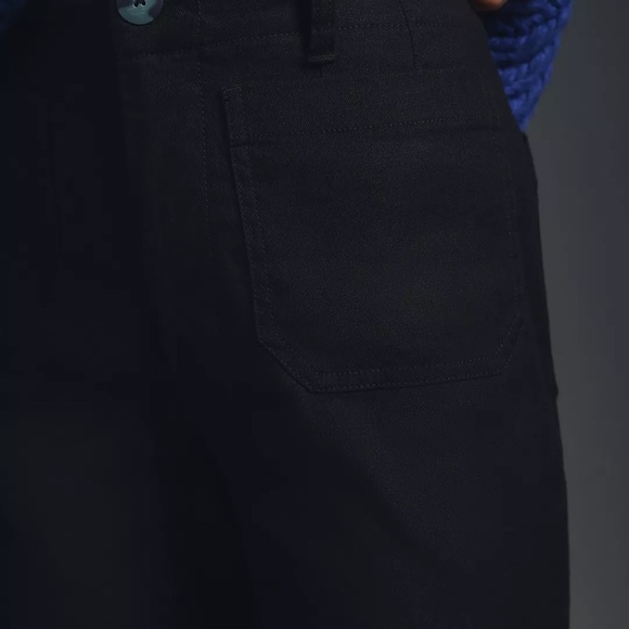 NWOT Anthropologie Colette Cropped Wide-Leg Pants by Maeve: Linen Edition 27 - Picture 5 of 9